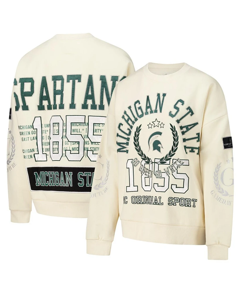 Gameday Couture Women's Cream Michigan State Spartans Slay Pullover Sweatshirt