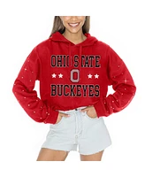 Gameday Couture Women's Scarlet Ohio State Buckeyes Can't Lose Rhinestone Cropped Pullover Hoodie