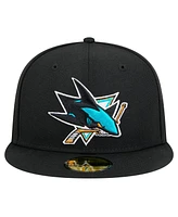 New Era Men's Black San Jose Sharks Core 59FIFTY Fitted Hat