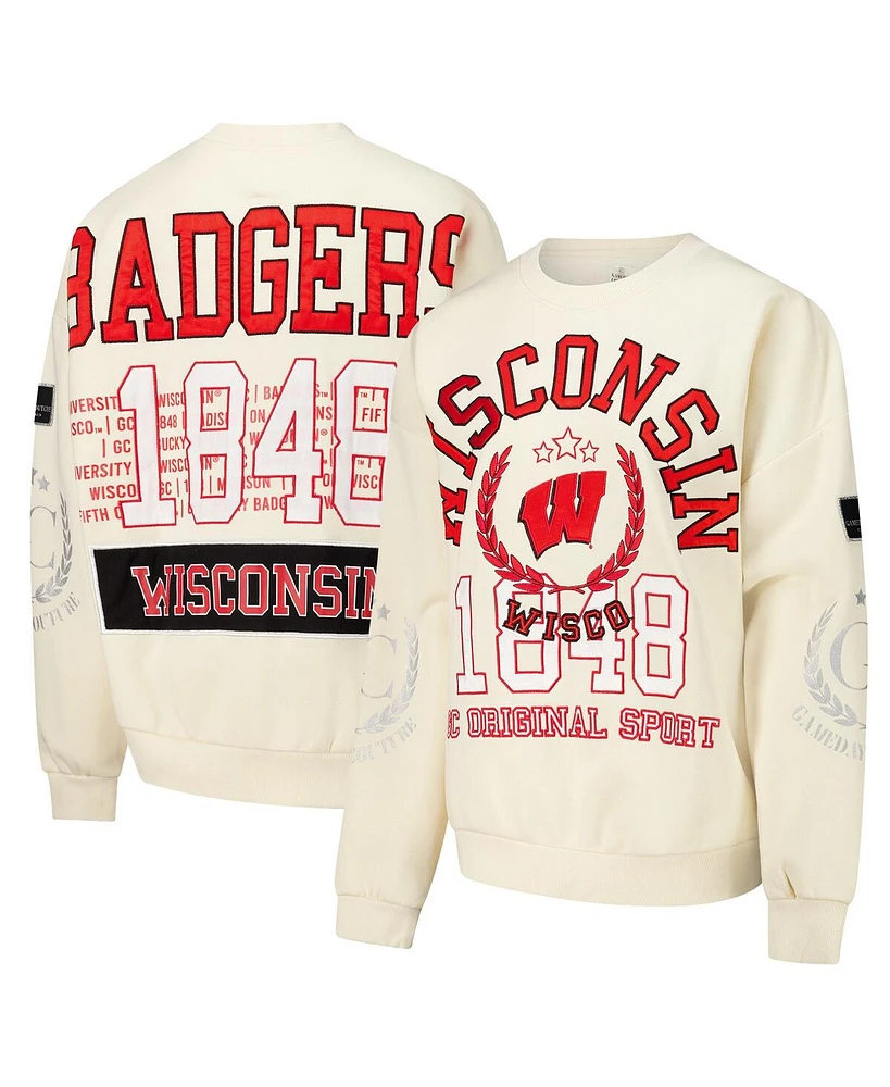 Gameday Couture Women's Cream Wisconsin Badgers Slay Pullover Sweatshirt