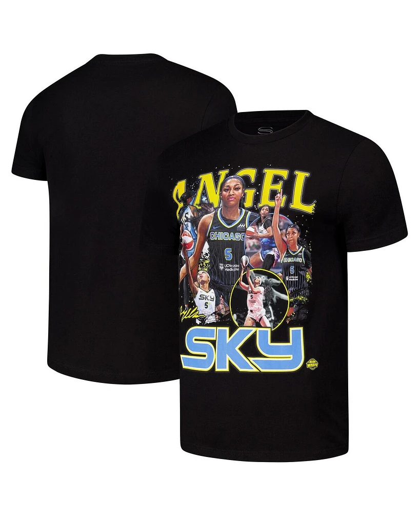 Stadium Essentials Men's and Women's Angel Reese Black Chicago Sky 2024 Crossroads T-Shirt
