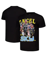 Stadium Essentials Men's and Women's Angel Reese Black Chicago Sky 2024 Crossroads T-Shirt