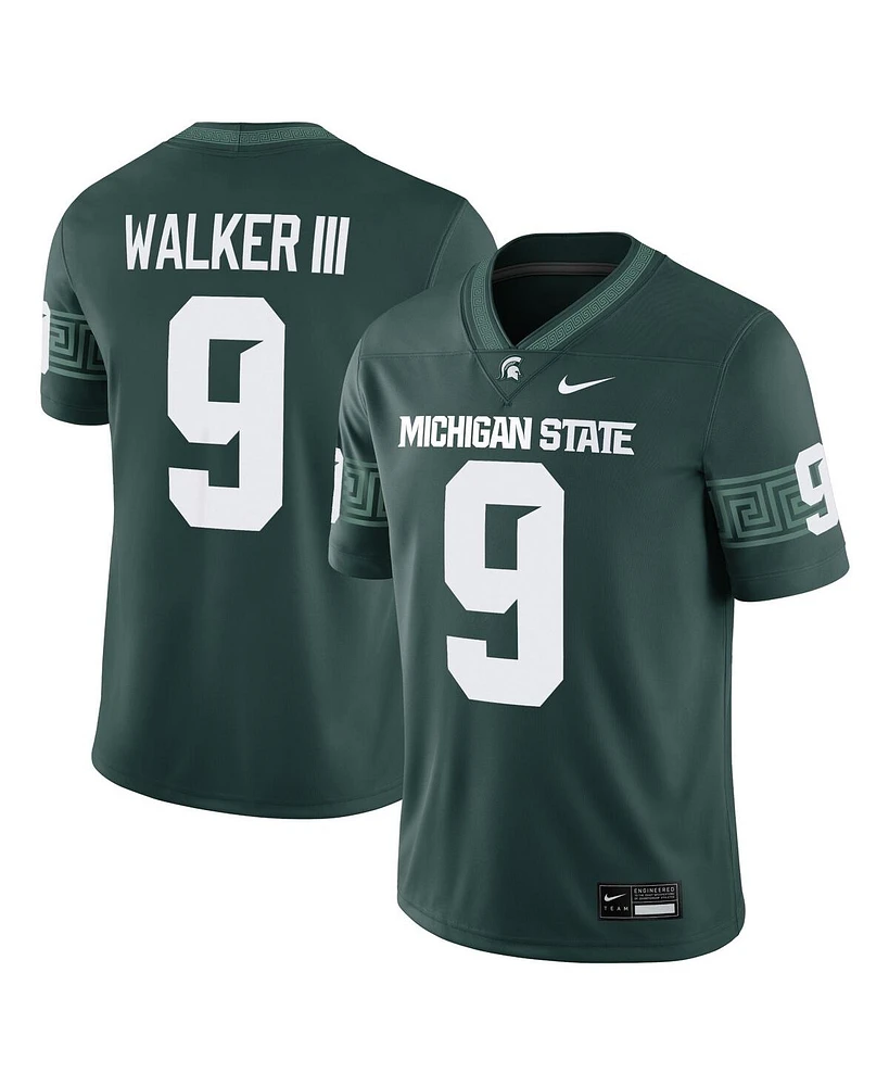 Nike Men's Kenneth Walker Iii Green Michigan State Spartans Alumni Game Jersey