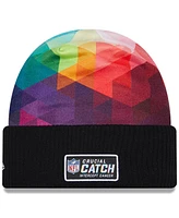 New Era Big Boys and Girls Black New England Patriots 2023 Nfl Crucial Catch Cuffed Knit Hat