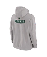 Nike Men's Gray Green Bay Packers Sideline Club Fleece Pullover Hoodie