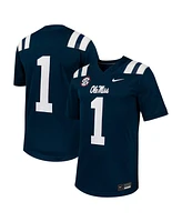 Nike Men's 1 Navy Ole Miss Rebels Untouchable Football Jersey