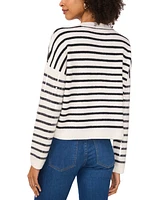 Vince Camuto Women's Striped Sequined Crewneck Sweater