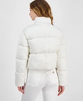 Guess Women's Antonia Strass Embellished Puffer Coat