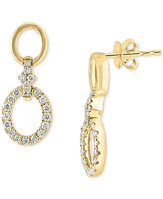 Diamond Drop Earrings (1/2 ct. t.w.) in 14k Yellow Gold