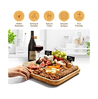 Charcuterie Boards Gift Set - Bamboo Cheese Board Large - House Warming Gifts New Home - Wedding Gifts for Couple, Birthday Gifts for Women