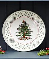 Spode Christmas Tree Polka Dot Lazy Susan Plate