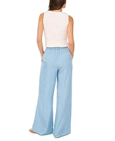 1.state Women's Chambray Wide-Leg Pants