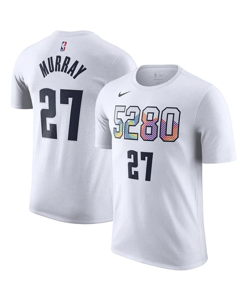 Nike Men's White Jamal Murray Denver Nuggets 2024/25 City Edition Name Number T-Shirt