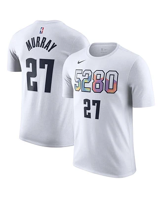 Nike Men's White Jamal Murray Denver Nuggets 2024/25 City Edition Name Number T-Shirt