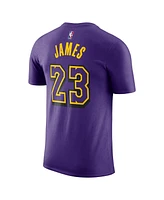 Nike Men's Purple Lebron James Los Angeles Lakers 2024/25 City Edition Name Number T-Shirt