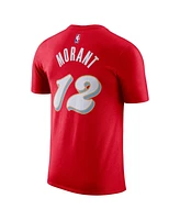 Nike Men's Red Ja Morant Memphis Grizzlies 2024/25 City Edition Name Number T-Shirt