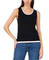 Vince Camuto Women's Contrast-Trim Sleeveless Sweater