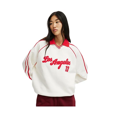 Cotton On Women's Sporty Polo Sweatshirt