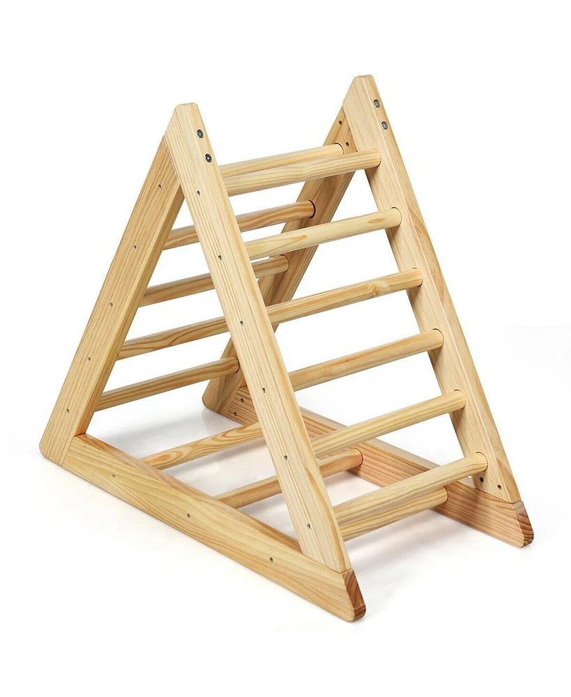 Sugift Wooden Triangle Climber for Toddler Step Training