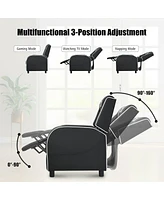 Gouun Massage Racing Gaming Single Recliner Chair