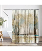 Americanflat 71x74 Woodlot Shower Curtain - 100% Polyester Shower Curtain