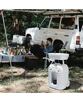 Yescom 45L Portable Camping Sink with Soap Dispenser & Towel Holder with Pump Safe Mobile Sink for Rv Travel Outdoor