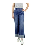 Indigo Poppy Women's 5 Pockets Wide Cuff Leg Jean