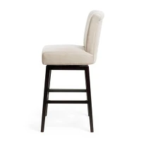 The Pop Home 31.25 Inch Swivel Counter Bar Stools,Wood Frame Bar Chairs for Kitchen Island and Dining Room,1PK-The Pop Home
