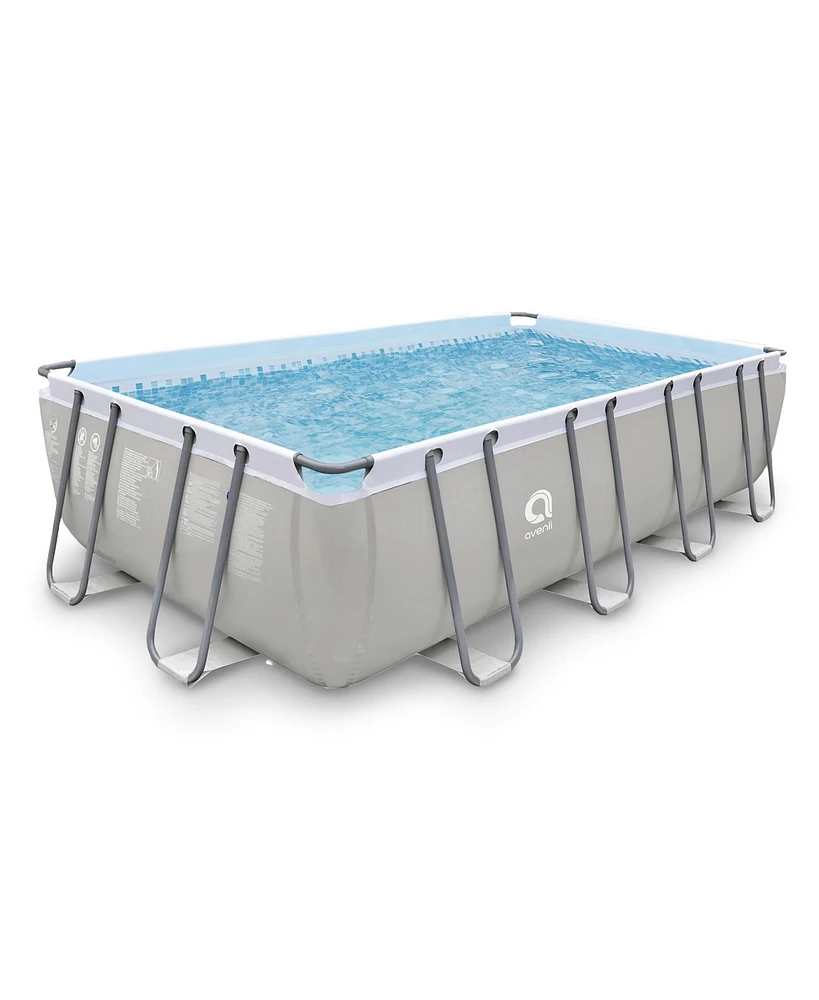 Jleisure 17776 18 x 10 Foot Above Ground Rectangular Steel Frame Swimming Pool