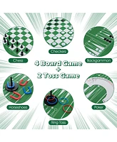 Gouun 12-in-1 Combo Game Table Set with Foosball Air Hockey Pool Chess and Ping Pong