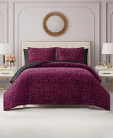 Juicy Couture Cheetah Feathered 3-Pc. Comforter Set