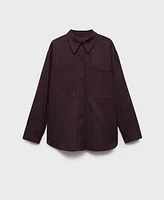 Mango Women's Pinstripe Overshirt