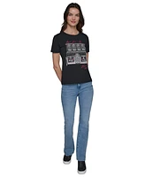 Karl Lagerfeld Paris Women's Shopping Graphic T-Shirt