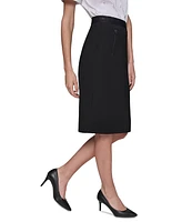 Karl Lagerfeld Paris Women's Compression Pull-On Pencil Skirt