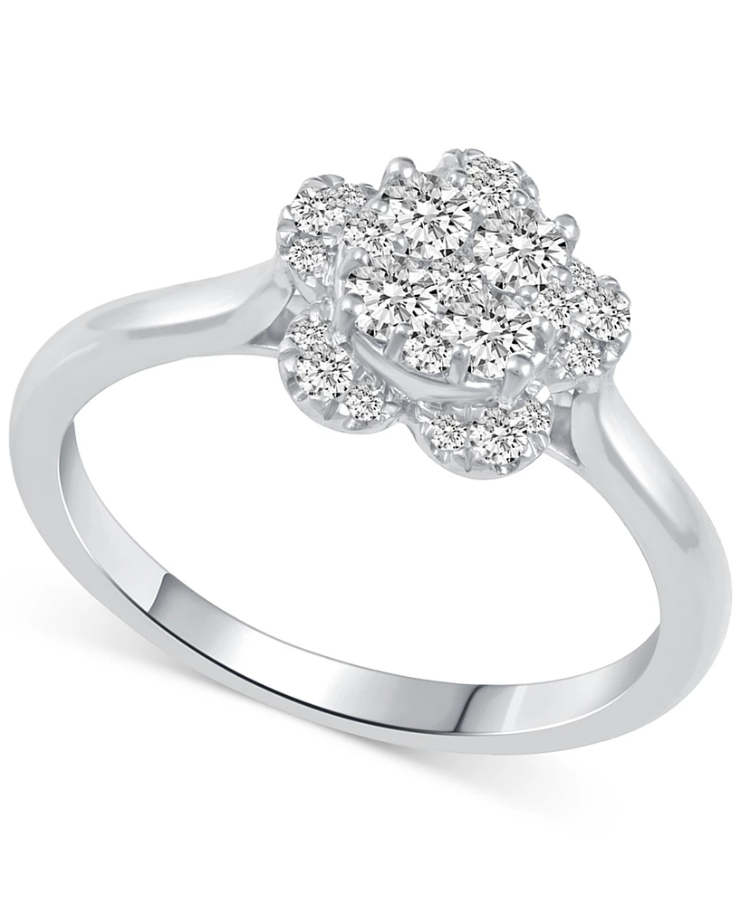 Diamond Engagement Ring (1/2 ct. t.w) in 14k White Gold