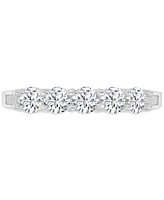 Cubic Zirconia Mixed Cut Quad Cluster Bridal Set Sterling Silver