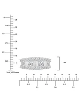 Cubic Zirconia Round & Baguette Graduated Band Sterling Silver