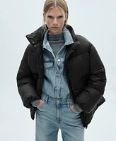 Mango Women's Pockets Detail Quilted Anorak