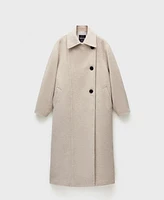 Mango Women's Double-Breasted Wool Coat