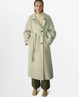 Mango Women's Belted Woolen Coat