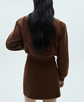 Mango Women's Wool Bomber Jacket