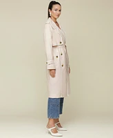 Avec Les Filles Women's Raglan-Sleeve Belted Trench Coat