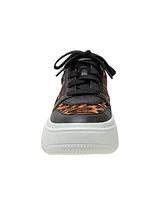 Linea Paolo Gains Lace-Up Leather Platform Sneakers
