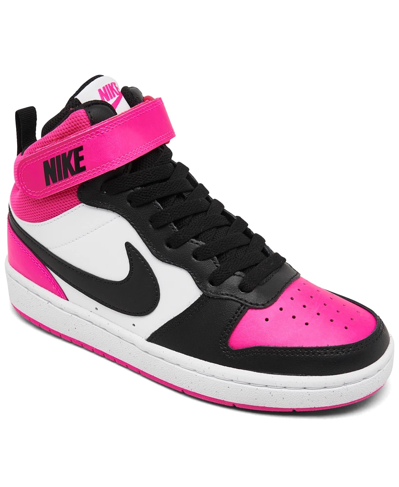 Nike Big Girls Court Borough Mid 2 Stay-Put Closure Casual Sneakers from Finish Line