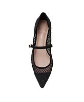 Linea Paolo Nadeen Fishnet Mary Jane Flats