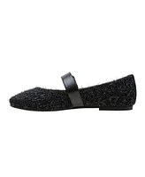 Linea Paolo Mika Faux Shearling Mary Jane Flats