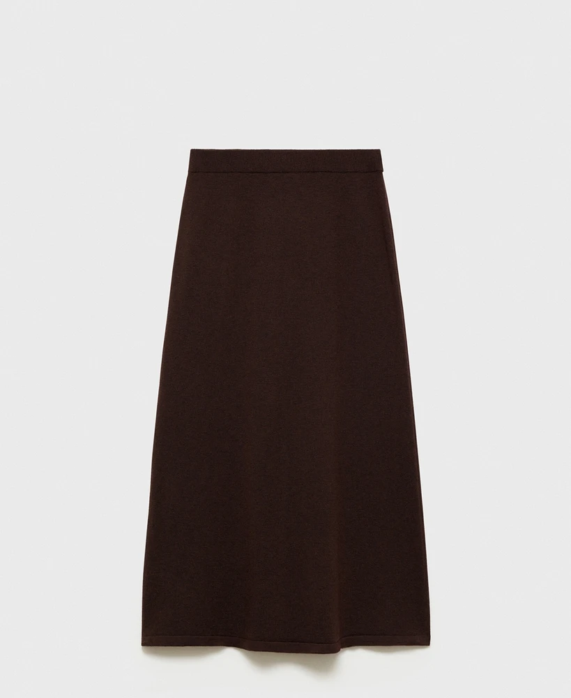 Mango Women's Ribbed Midi Skirt