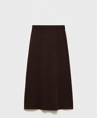 Mango Women's Ribbed Midi Skirt