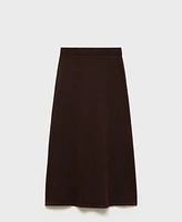 Mango Women's Ribbed Midi Skirt