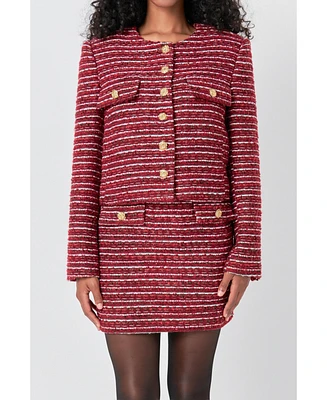 endless rose Women's Tweed Jacket